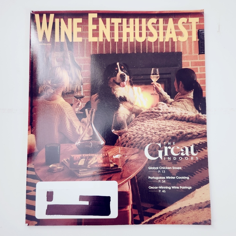 🍭7/$15 Wine Enthusiast Magazine Winter 2026 The Great Indoors